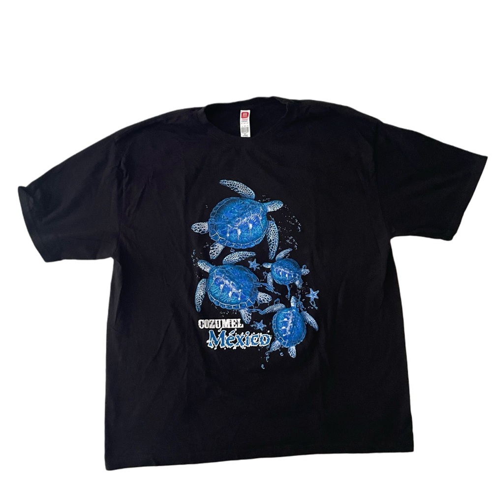 Black Turtle Graphic Cozumel Mexico T-Shirt